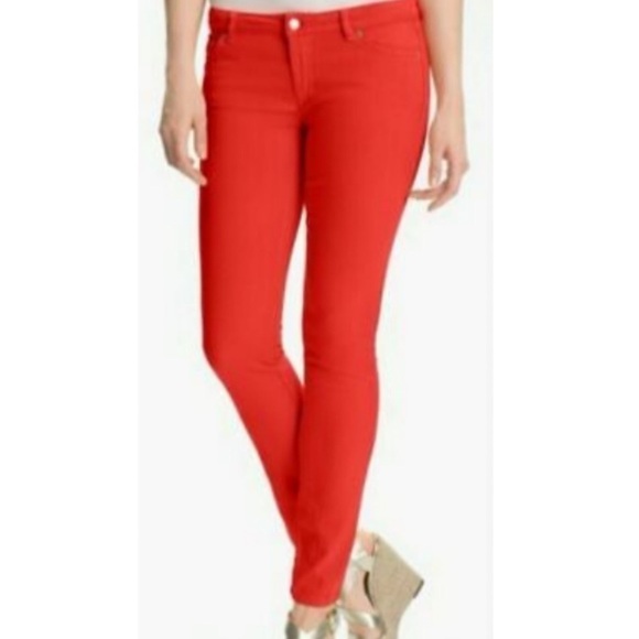 Michael Kors True Red Izzy Ruby Skinny Slim Jeans Business Casual - Picture 4 of 12